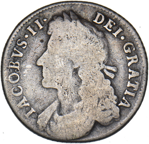 1685 Shilling - James II British Silver Coin