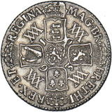1693 Shilling (9 Over 0) - William & Mary British Silver Coin - Very Nice