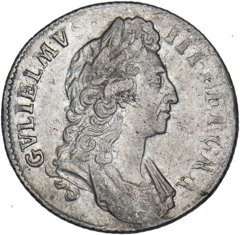 1696 Shilling - William III British Silver Coin - Nice