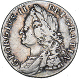 1750 Shilling (Rev. Scratches) - George II British Silver Coin