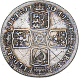 1750 Shilling (Rev. Scratches) - George II British Silver Coin