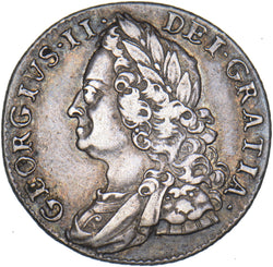 1750 Shilling - George II British Silver Coin - Nice