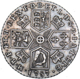 1787 Shilling - George III British Silver Coin - Very Nice