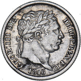 1816 Shilling - George III British Silver Coin - Nice