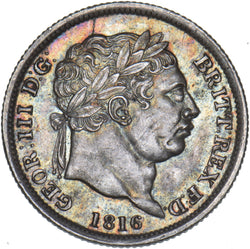 1816 Shilling - George III British Silver Coin - Very Nice