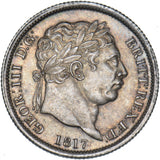 1817 Shilling - George III British Silver Coin - Superb