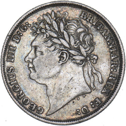1825 Shilling - George IV British Silver Coin - Nice