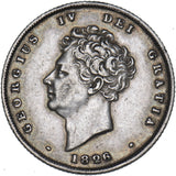 1826 Shilling - George IV British Silver Coin - Very Nice