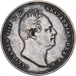 1834 Shilling - William IV British Silver Coin - Nice