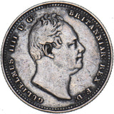 1834 Shilling - William IV British Silver Coin - Nice