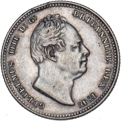 1836 Shilling - William IV British Silver Coin - Nice