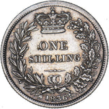 1836 Shilling - William IV British Silver Coin - Nice