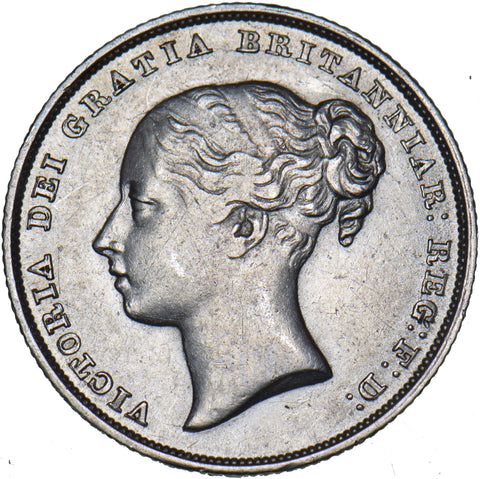 1839 Shilling - Victoria British Silver Coin - Nice