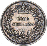 1846 Shilling - Victoria British Silver Coin - Nice