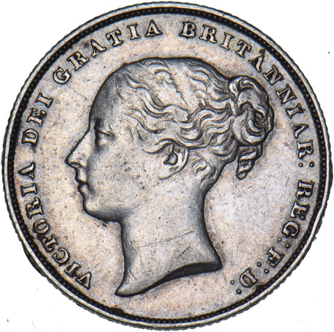 1853 Shilling - Victoria British Silver Coin - Nice