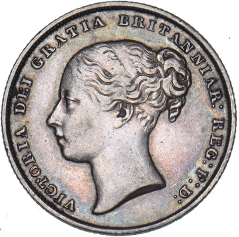 1855 Shilling - Victoria British Silver Coin - Nice