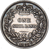 1855 Shilling - Victoria British Silver Coin - Nice