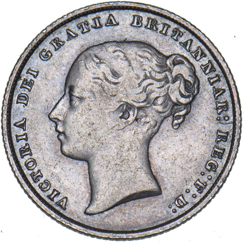 1858 Shilling - Victoria British Silver Coin - Nice