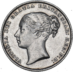 1858 Shilling (8 Over 9) - Victoria British Silver Coin - Nice