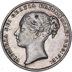 1860 Shilling - Victoria British Silver Coin - Nice