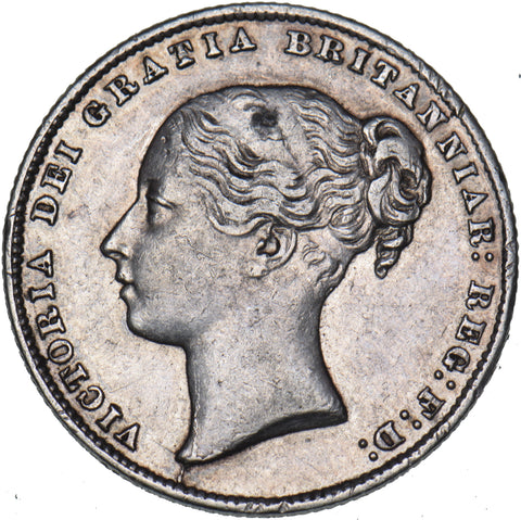 1860 Shilling - Victoria British Silver Coin - Nice