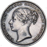 1864 Shilling (Die no. 52) - Victoria British Silver Coin - Very Nice