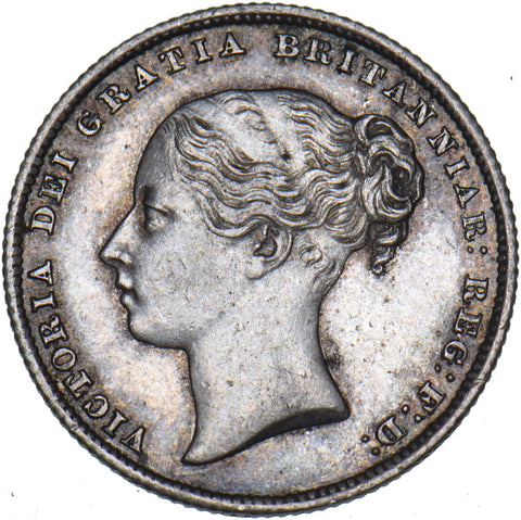 1864 Shilling (Die no. 31) - Victoria British Silver Coin - Very Nice