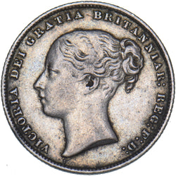1865 Shilling (Die no. 11) - Victoria British Silver Coin - Nice
