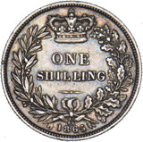 1865 Shilling (Die no. 66) - Victoria British Silver Coin - Nice