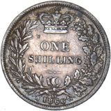 1866 Shilling (Die no. 59) - Victoria British Silver Coin