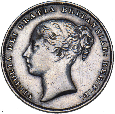 1866 Shilling (Die no. 8) - Victoria British Silver Coin