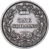 1868 Shilling (Die no. 30) - Victoria British Silver Coin - Nice