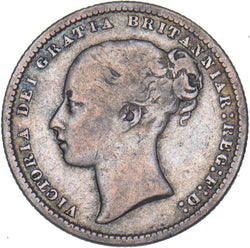 1872 Shilling (Die no. 21) - Victoria British Silver Coin