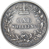 1879 Shilling - Victoria British Silver Coin - Nice