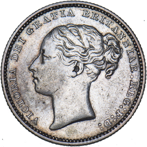 1880 Shilling - Victoria British Silver Coin - Nice