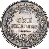 1880 Shilling - Victoria British Silver Coin - Nice