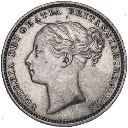 1880 Shilling - Victoria British Silver Coin - Nice