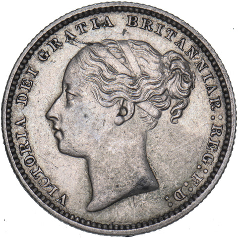 1880 Shilling - Victoria British Silver Coin - Nice