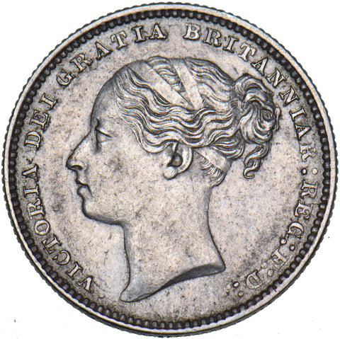 1884 Shilling - Victoria British Silver Coin - Very Nice