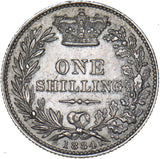 1884 Shilling - Victoria British Silver Coin - Very Nice