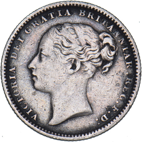 1884 Shilling - Victoria British Silver Coin - Nice