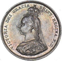 1887 Shilling - Victoria British Silver Coin - Superb