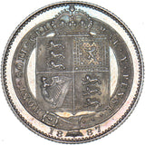 1887 Shilling - Victoria British Silver Coin - Superb