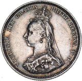 1887 Shilling - Victoria British Silver Coin - Very Nice