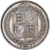 1887 Shilling - Victoria British Silver Coin - Very Nice