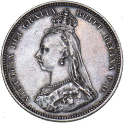 1887 Shilling - Victoria British Silver Coin - Nice