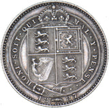 1887 Shilling - Victoria British Silver Coin - Nice