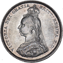 1887 Shilling - Victoria British Silver Coin - Very Nice