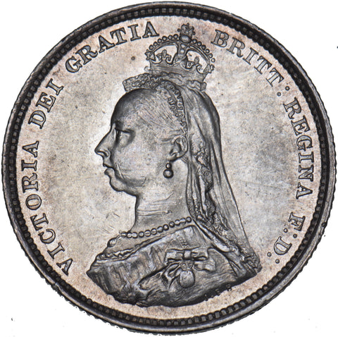 1887 Shilling - Victoria British Silver Coin - Very Nice