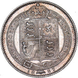 1887 Shilling - Victoria British Silver Coin - Very Nice
